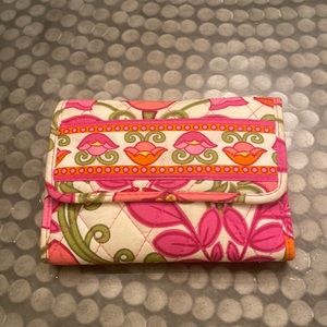 Pink Floral Trifold Vera Bradley Wallet